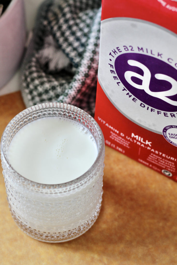 a2 milk in glass