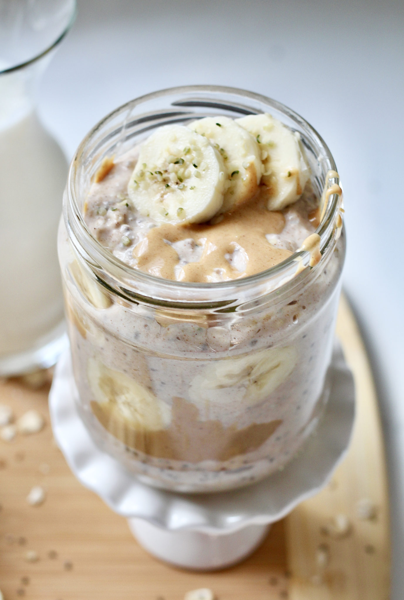 Peanut Butter & Banana Protein Overnight Oats with Kefir | Milk & Honey ...