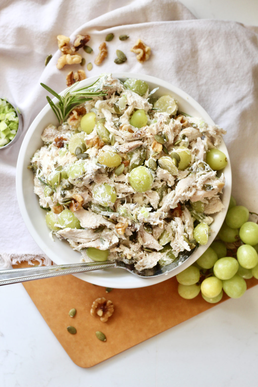 Easy Chicken Salad with Grapes &amp; Walnuts | Milk &amp; Honey Nutrition