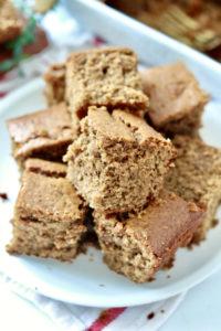 ginger bread loaf cake squares