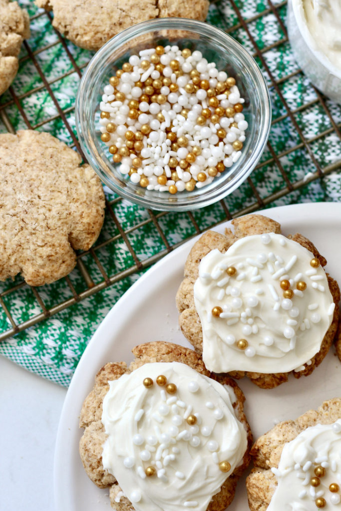 gluten free gingerbread cookies with cream cheese icing