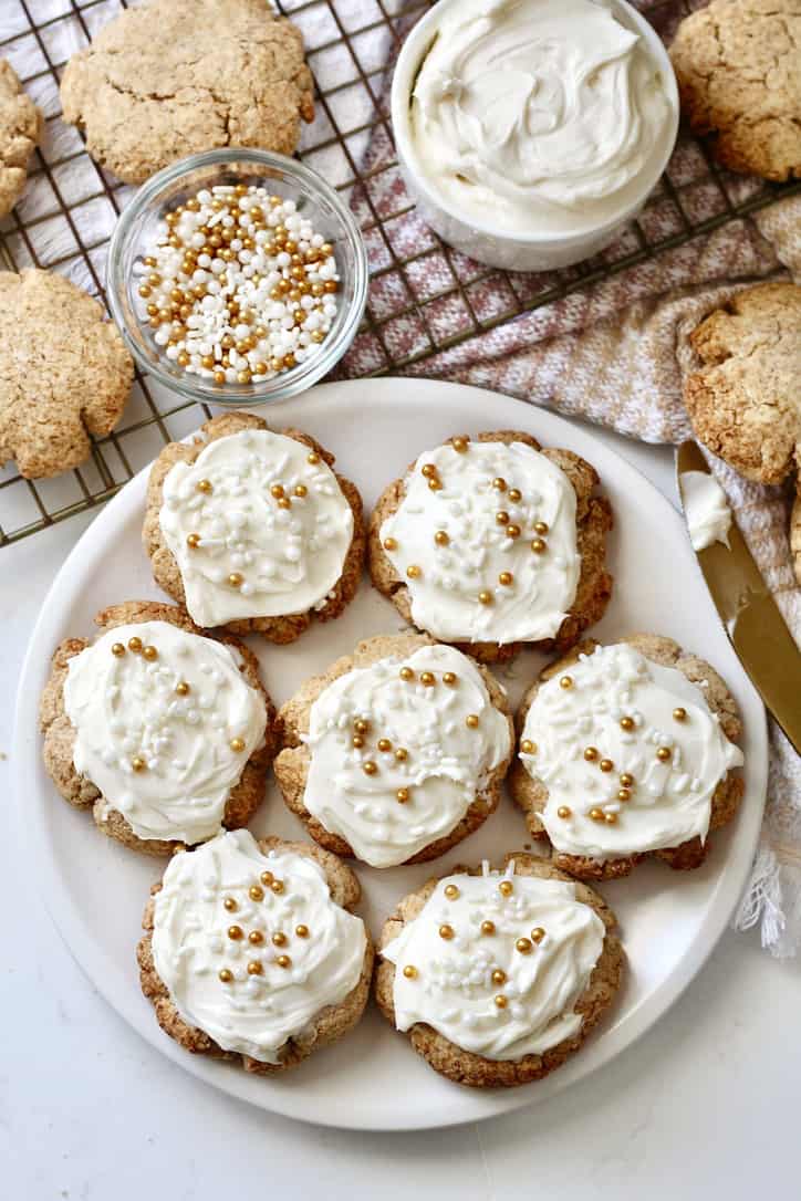 gluten free gingerbread cookies with cream cheese icing