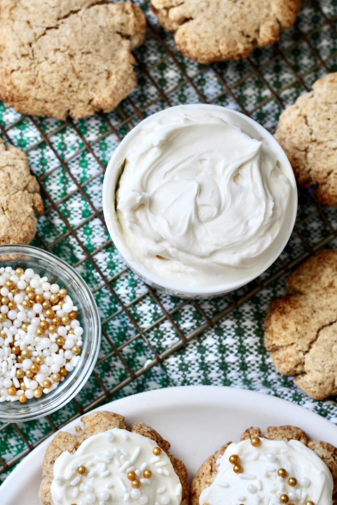 cream cheese frosting for gluten free gingerbread cookies