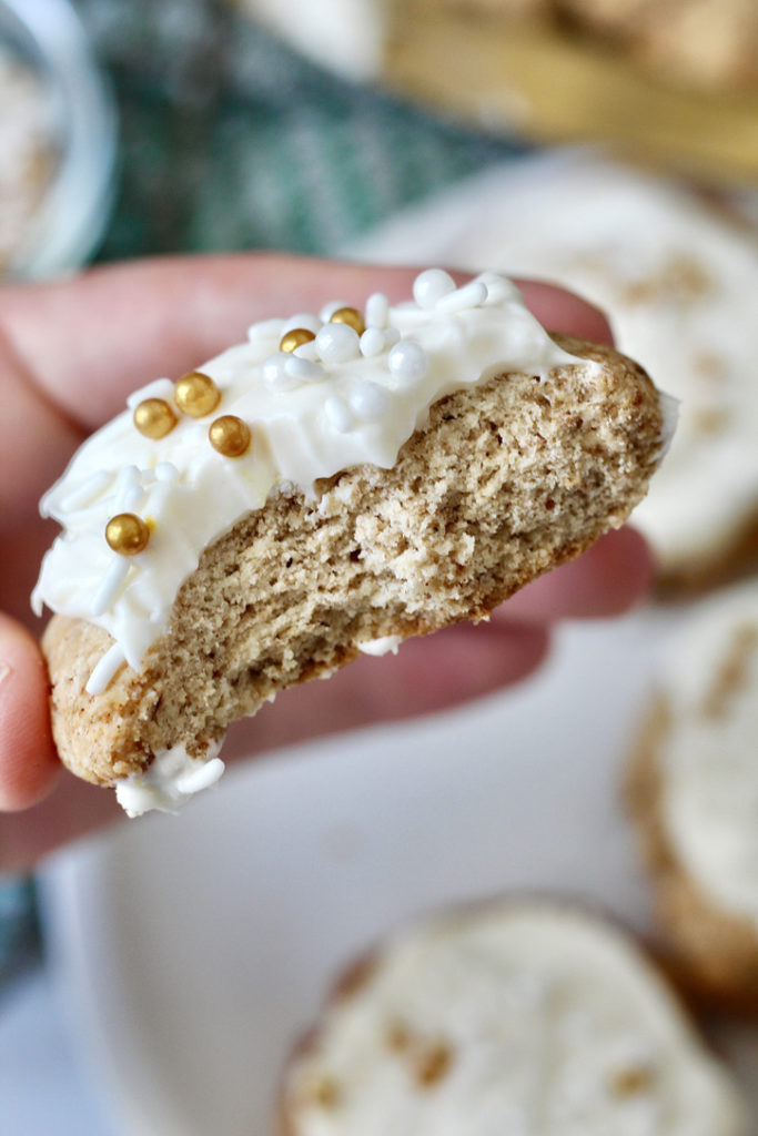 gluten free ginger bread cookies with cream cheese icing