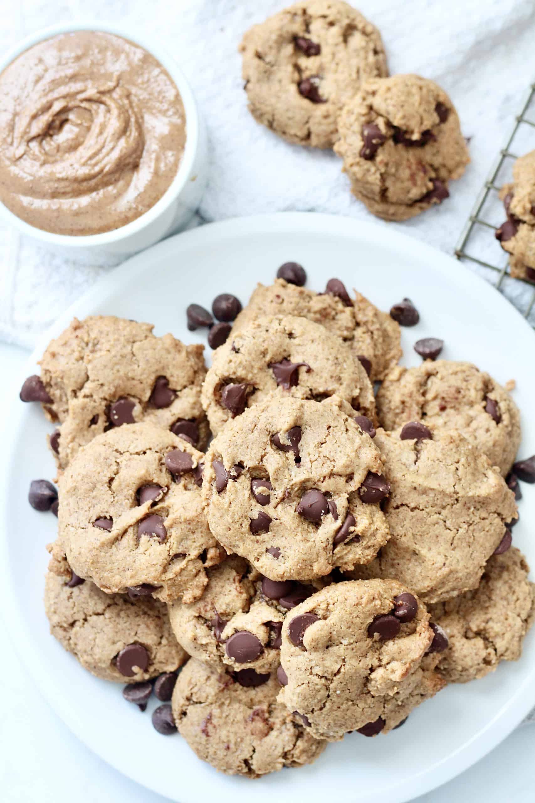 almond butter chocolate chip cookies with kirkland brand almond butter