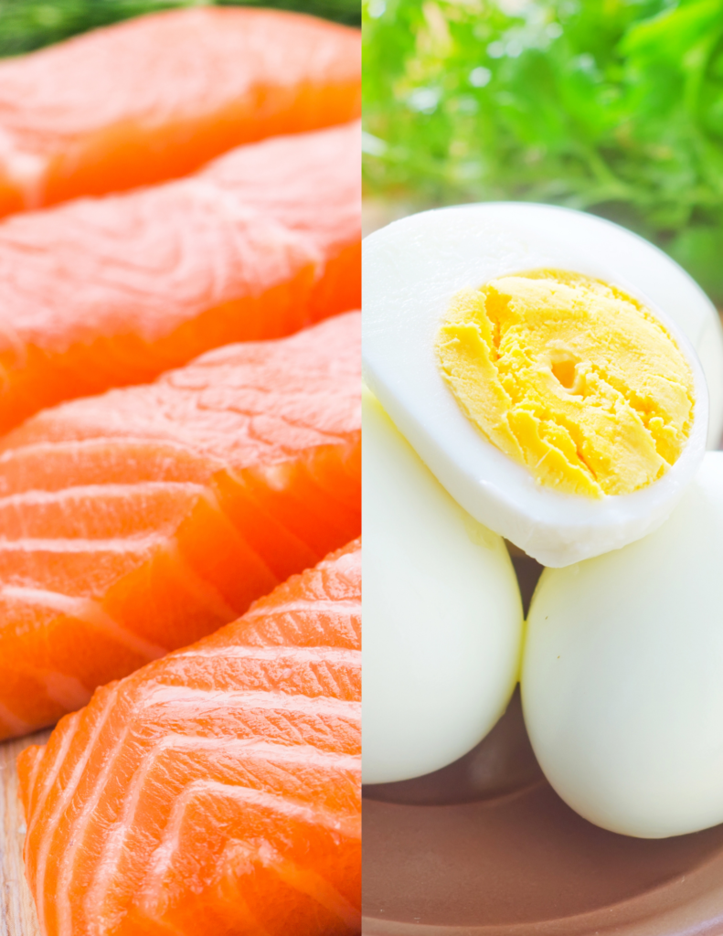 what foods help lower blood sugar salmon and eggs