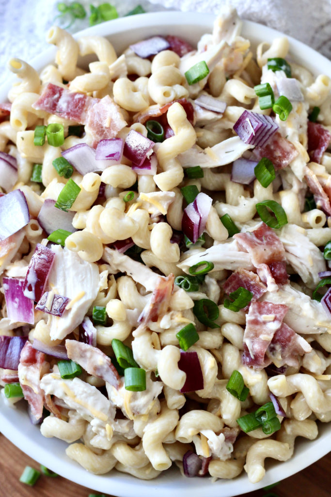 chicken bacon ranch pasta salad