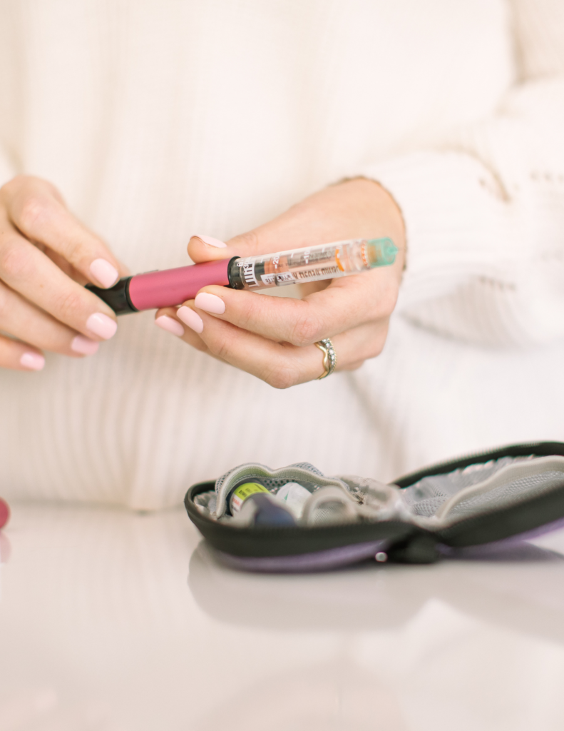 pink insulin pen for type 1 diabetes