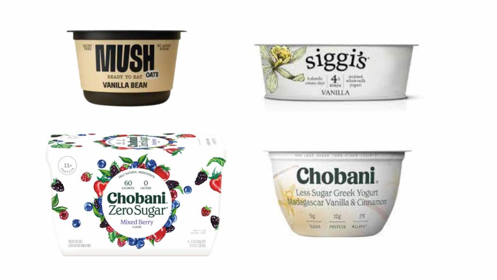 packaged snacks for diabetes eat with a spoon mush overnight oats chocbani yogurt siggi's yogurt