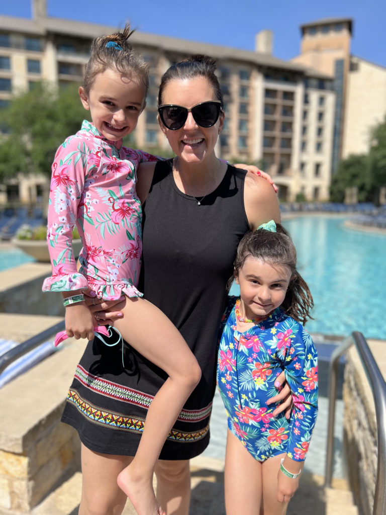 mom with kids at san antonio resort