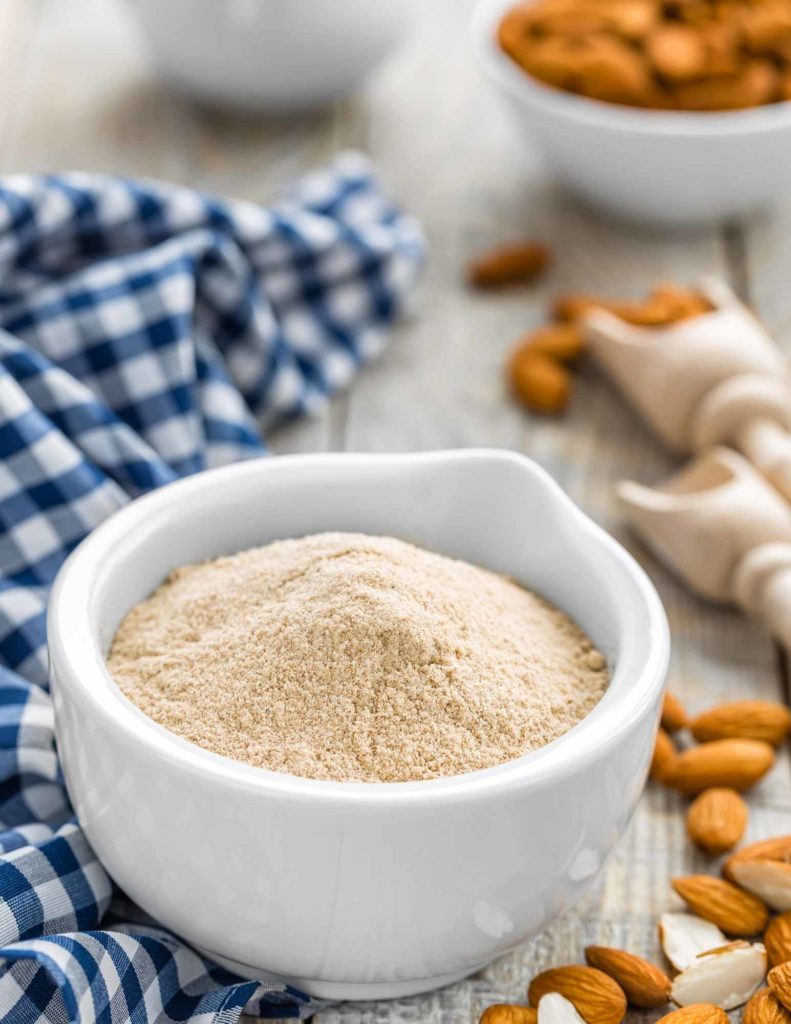 is almond flour good for diabetes? almond flour bowl. almond flour glycemic index