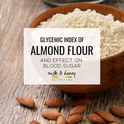 is almond flour good for diabetes? almond flour glycemic index graphic