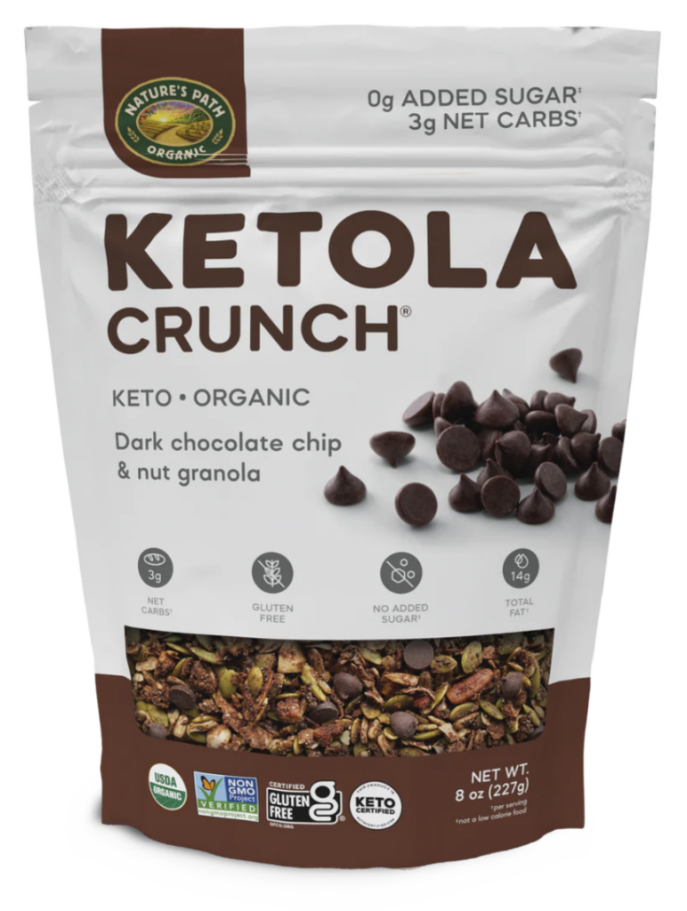 natures path organic ketola crunch dark chocolate chip and nut best cereal for diabetes