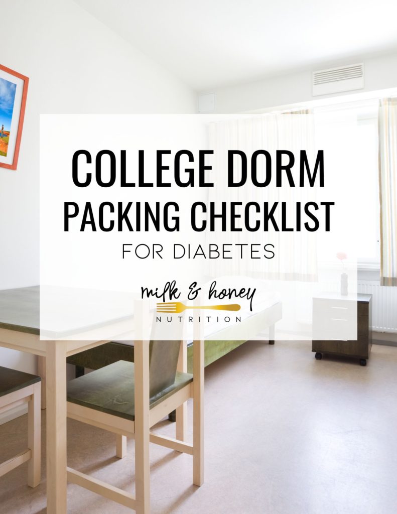 college with diabetes packing checklist