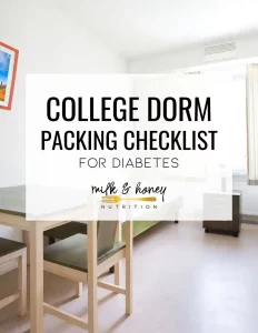 college diabetes checklist for dorm