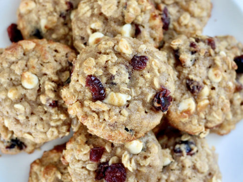 Cranberry White Chocolate Oatmeal Cookies