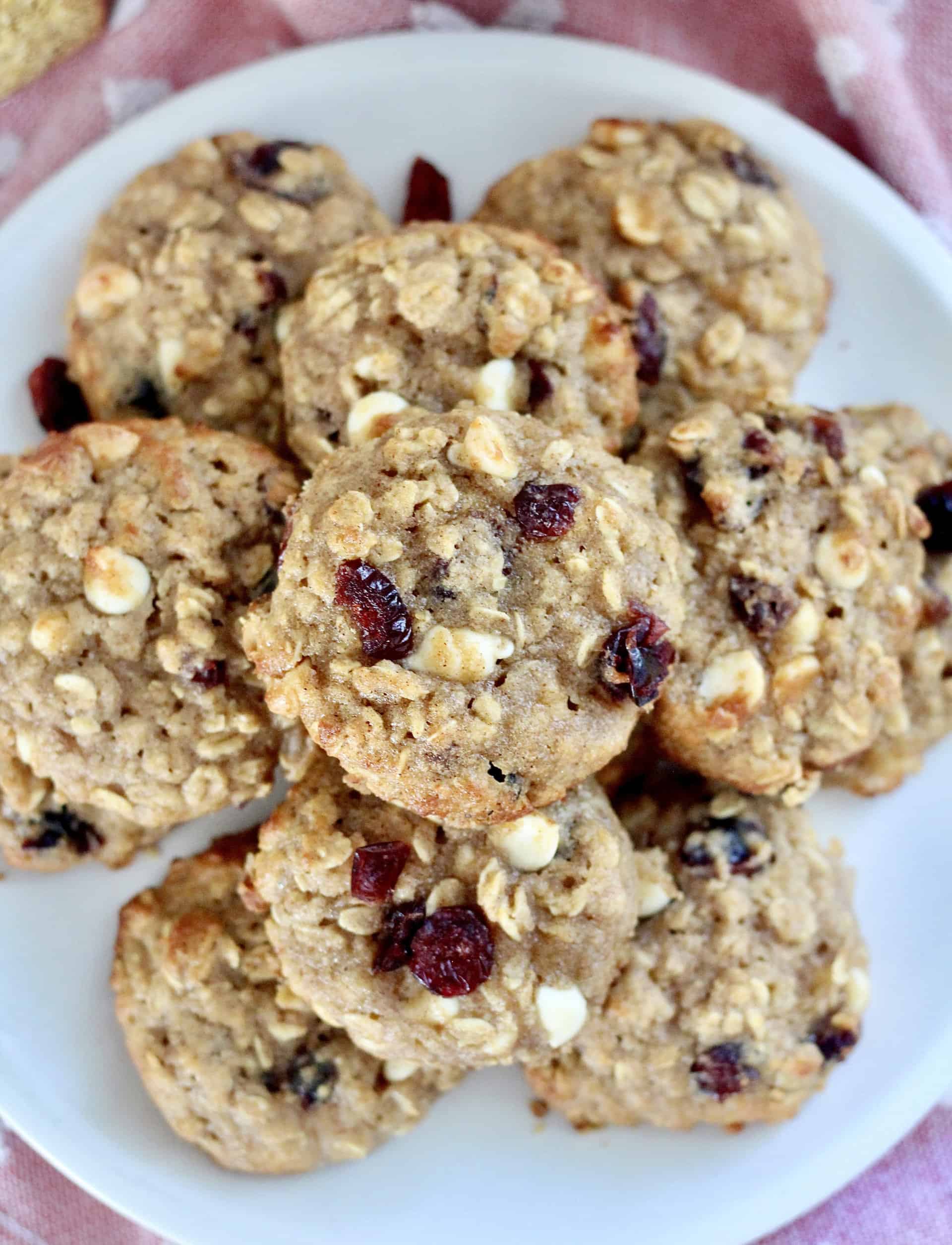 cranberry white chocolate oatmeal cookies