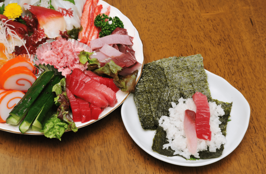 sushi platter at home