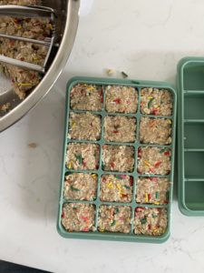 silicone ice cube tray with heavenly hunks birthday cake bites dough