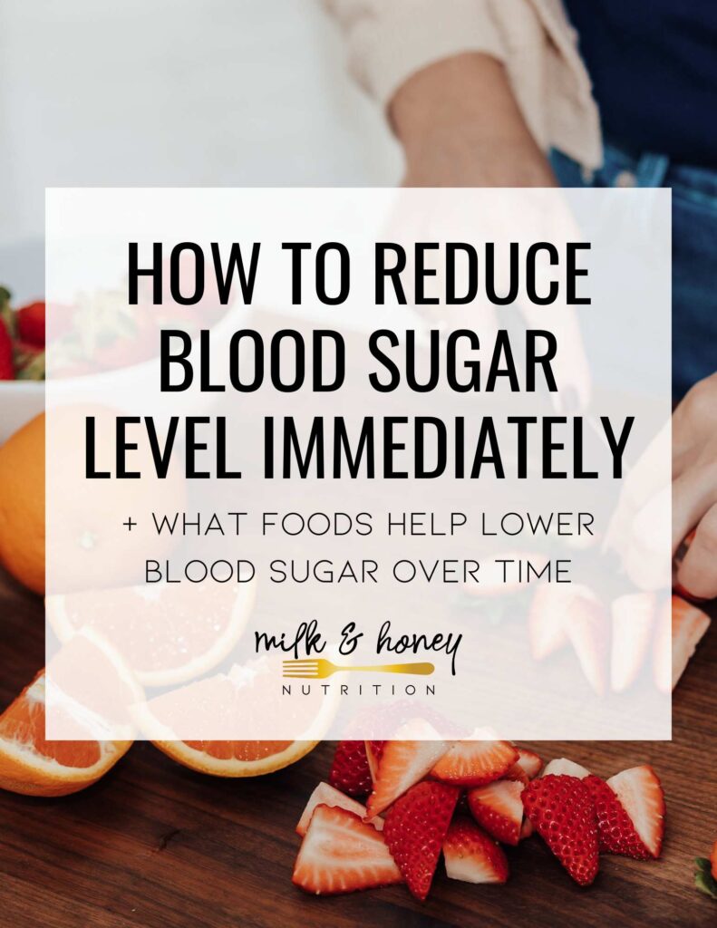 How to reduce blood sugar level immediately from a diabetes dietitian