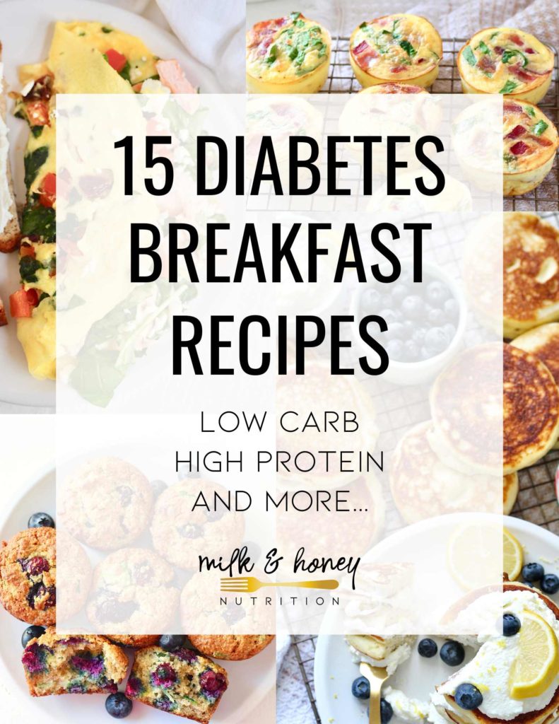 diabetes breakfast recipes cover | Milk & Honey Nutrition diabetes breakfast recipes
