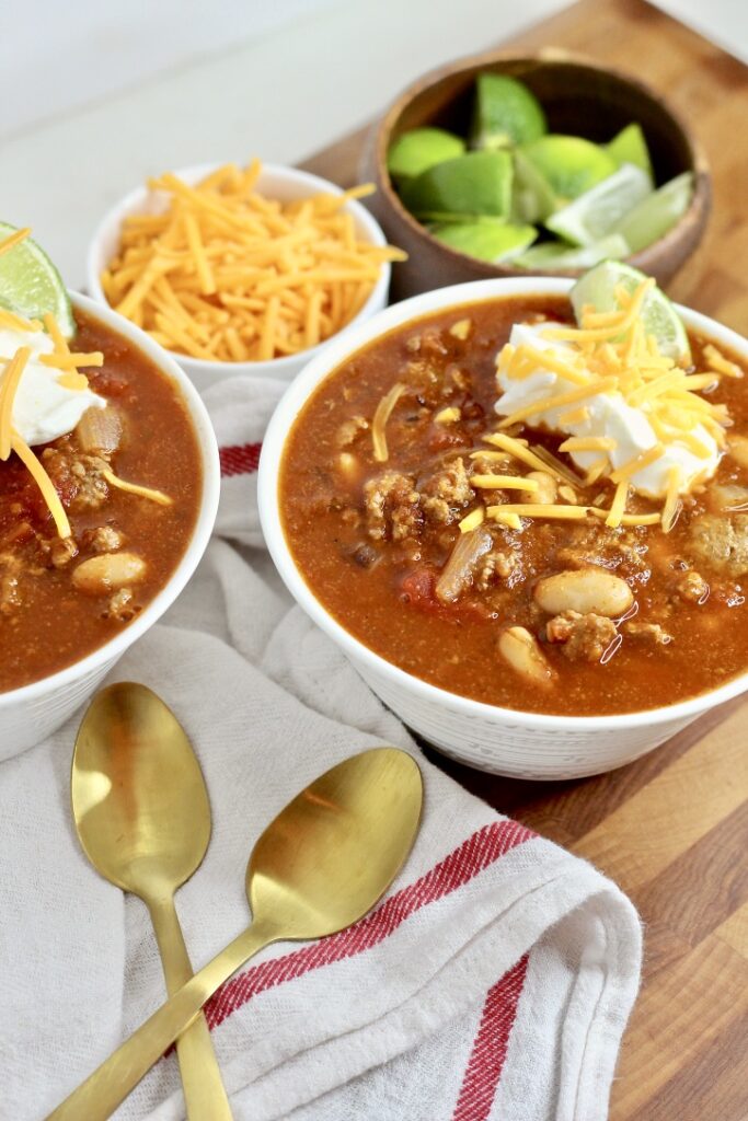 turkey chili for protein cornbread