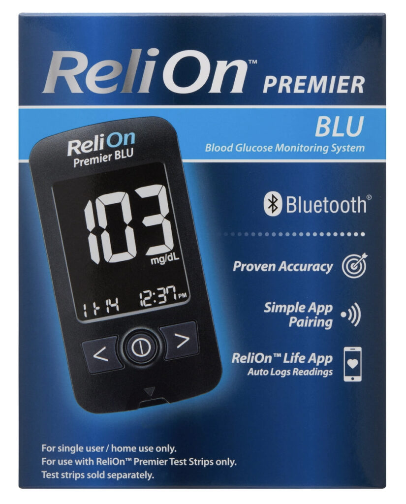 relion blu blood glucose monitor bluetooth