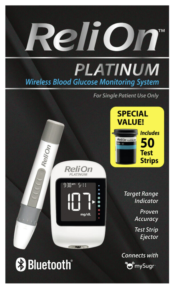 relion platinum blood glucose meter walmart diabetes supplies