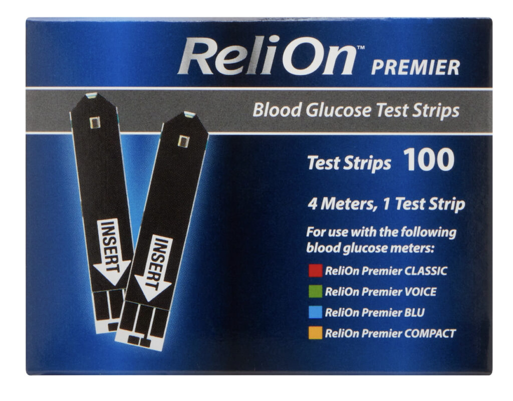 relion premier blood glucose strips walmart diabetes supplies