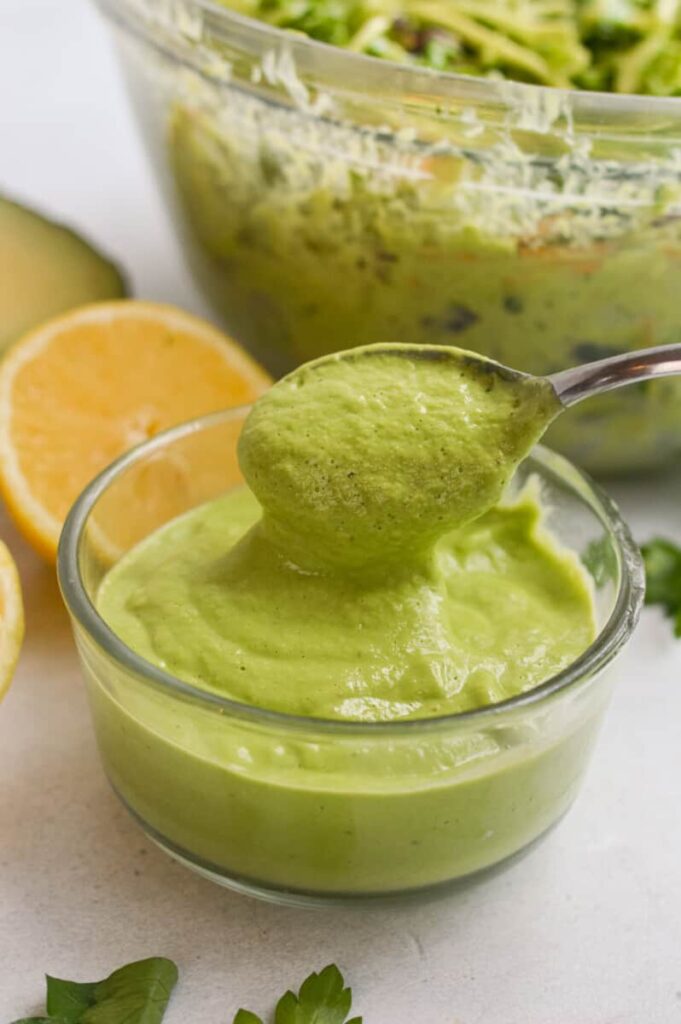 creamy avocado green goddess dressing