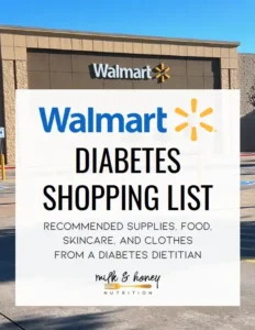 walmart shopping list for diabetes milk and honey nutrition
