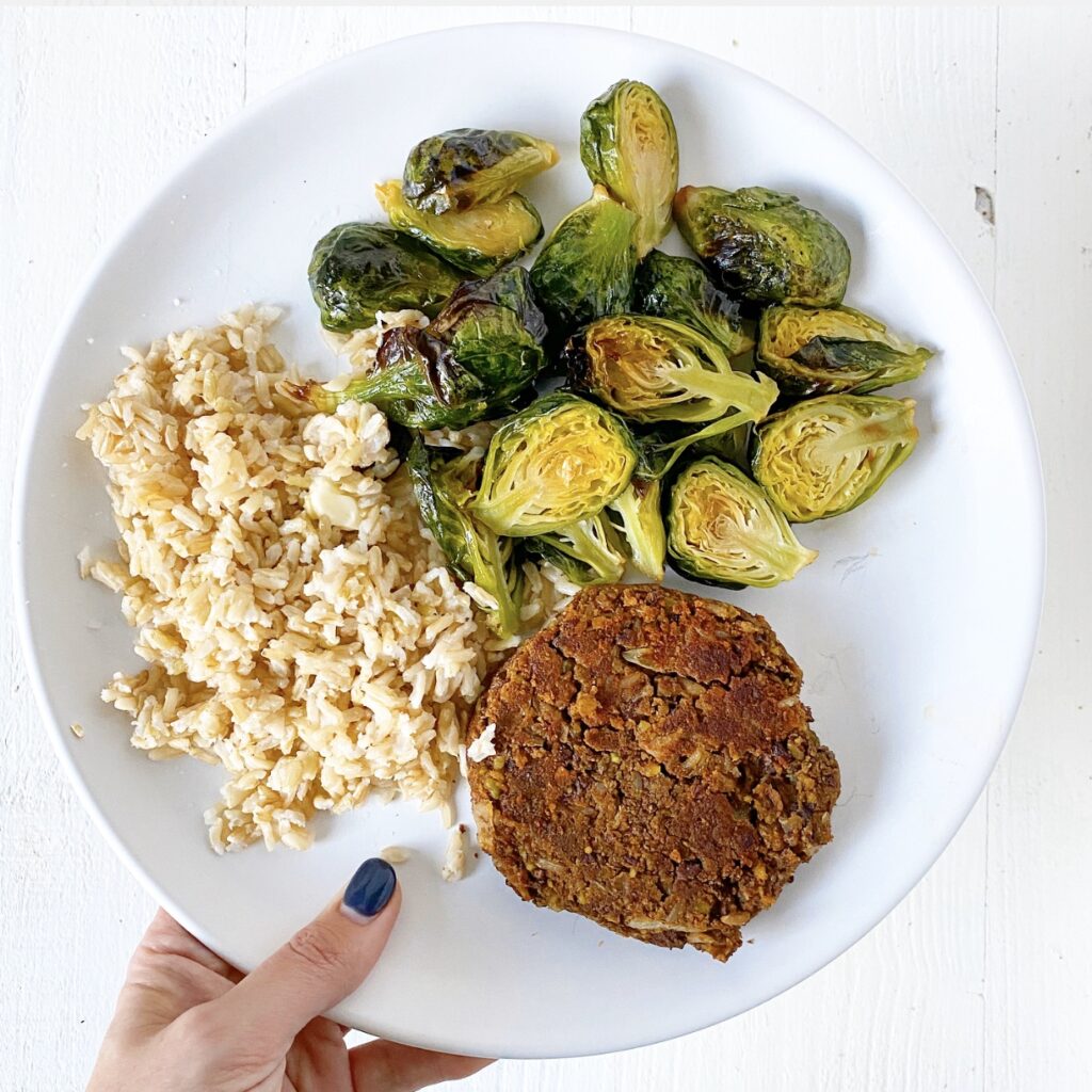 best rice for diabetes brown rice with brussel sprouts and veggie burger