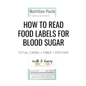 food labels for blood sugar