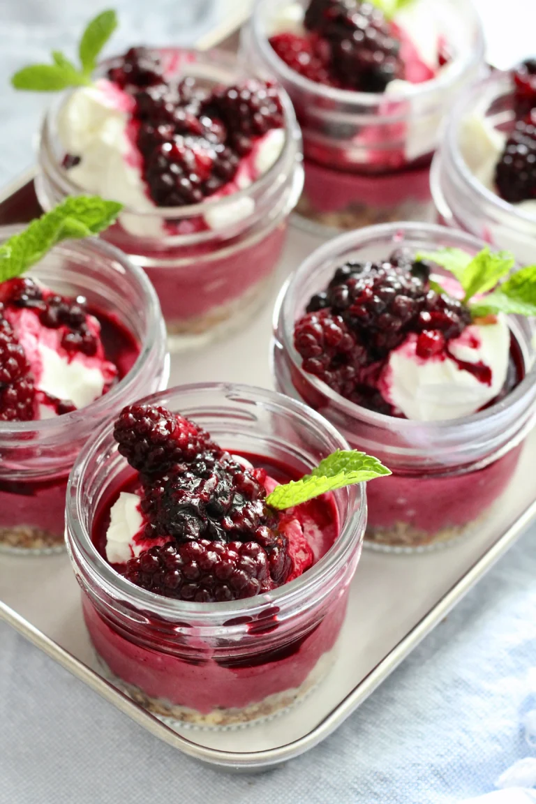 6 | Milk & Honey Nutrition backberry cottage cheese dessert cups no bake