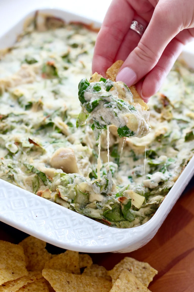 low carb spinach artichoke dip 4 | Milk & Honey Nutrition low carb spinach artichoke dip